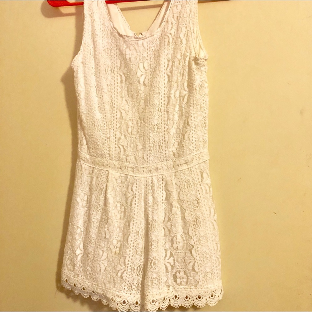 “Summer Class in White” Romper